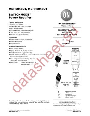 MBR2045CTG datasheet  